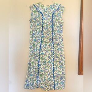 Vintage 1960s / 1970s floral straight handmade dress size womens medium